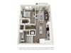 A1 3D Floor Plan One-Bedroom Floor Plan A1|26 at City Point Apartments
